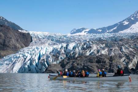 Above & Beyond Alaska Mendenhall Glacier Canoe Paddle and Hike