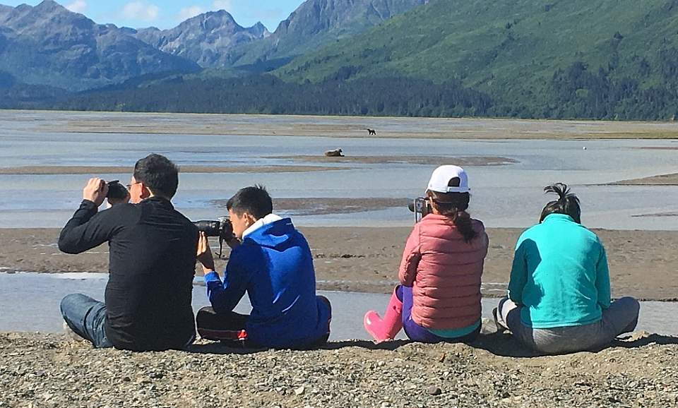 Small group watches bears in Lake Clark National Park