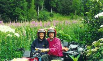 Girdwood ATV couple in fireweed alaska atv adventures