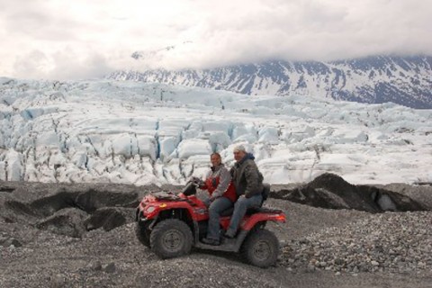 Drive your ATV right up to the Knik Glacier in Alaska's backcountry
