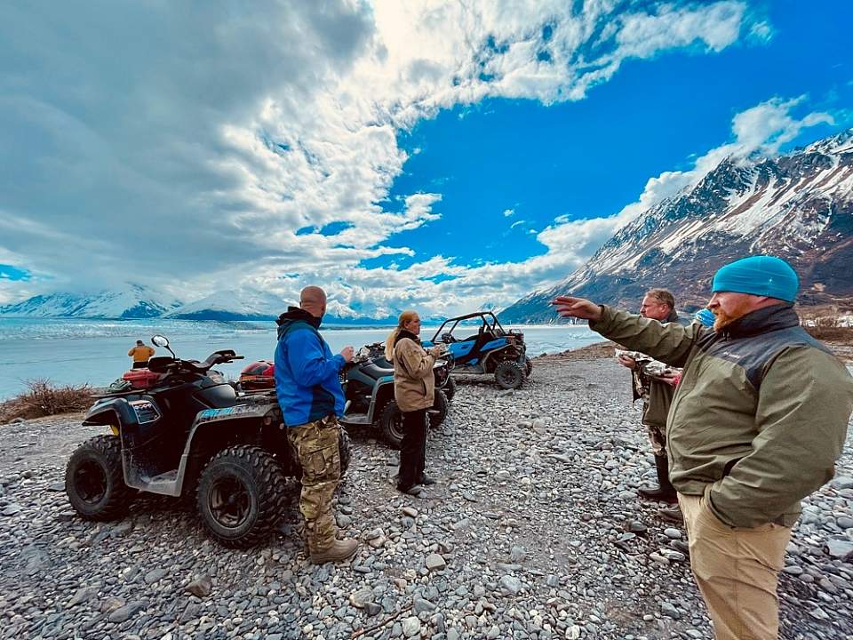 Drive your own ATV in the Alaskan backcountry outside Anchorage.