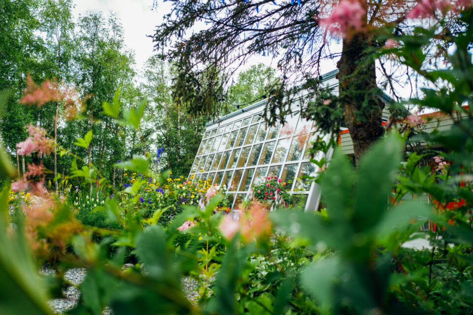 View of building in the Alaska Botanical Garden