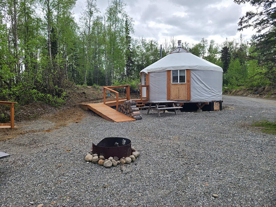 Choose from three fully-furnished yurts