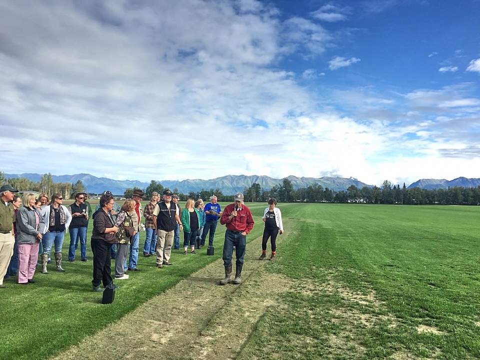 Visit working farms, and learn about Alaska's short but productive growing season