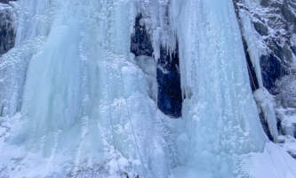 Alaska Helicopter Tours Ice Climbing waterfall Sundog 3 Dawn Campbell