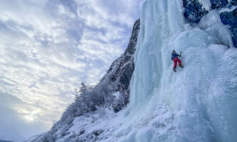 Alaska Helicopter Tours Ice climbing single Dawn Campbell