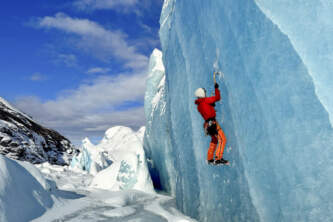 Alaska Helicopter Tours Ice Climbing Iceberg Sundog Dawn Campbell