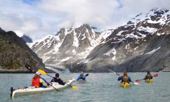 Alaska mountain guides sea kayaking East Arm12019