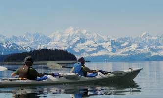 Alaska mountain guides sea kayaking tandem scenic2019