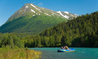 Scenic float on a sunny Rafting Jess Ostrowskialaska org alaska rivers company rafting