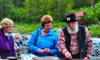Historic gold mining panning adventure goldpanning3 Alaska Travel Adventures