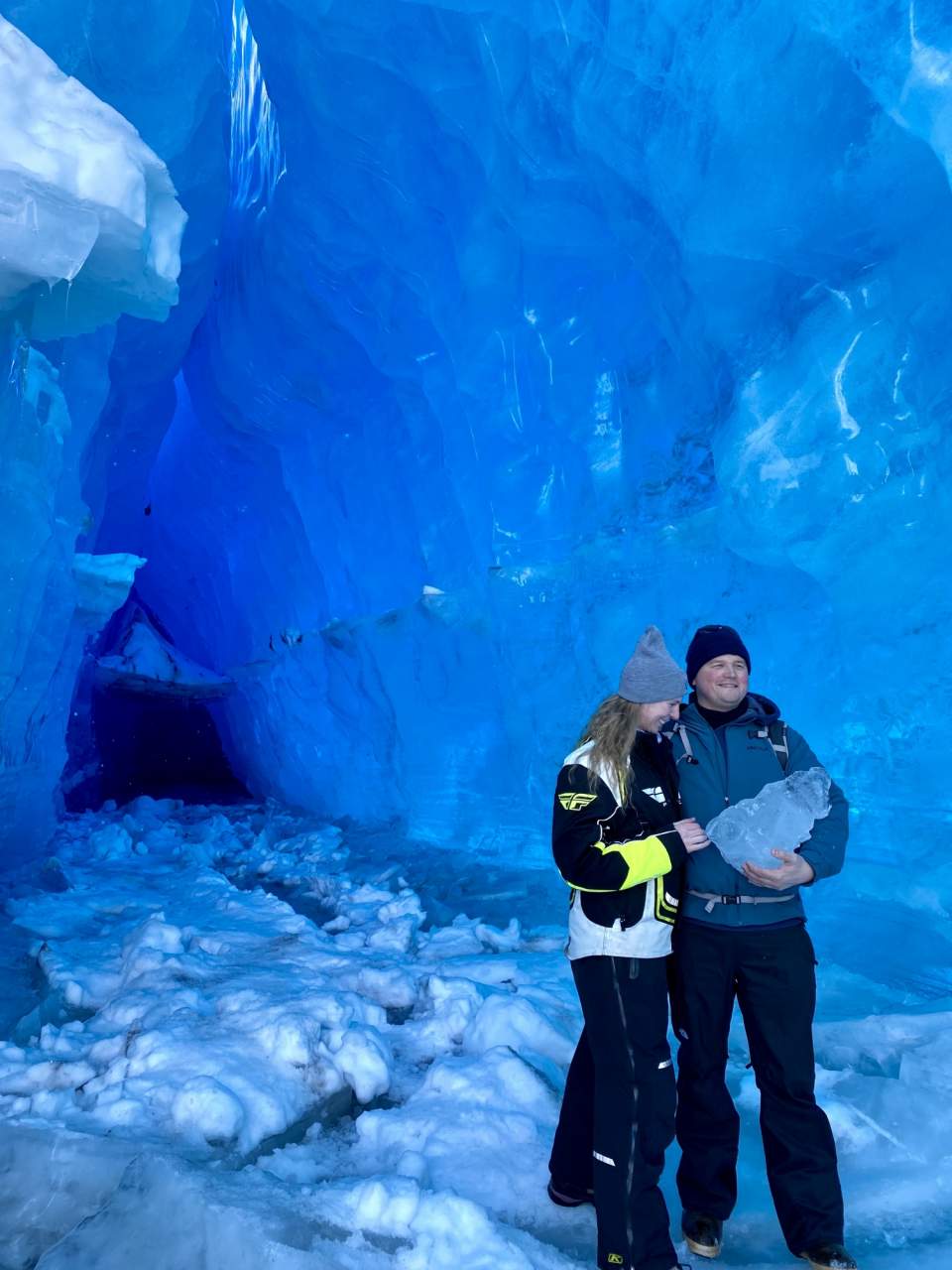 If conditions permit, discover the ice caves of Spencer Glacier