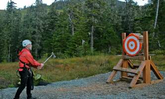 Alaska alpine zipline adventures juneau AZA axe throw alaska zipline adventures
