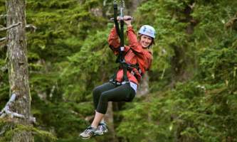 Alaska alpine zipline adventures juneau Carolyn Zip alaska zipline adventures