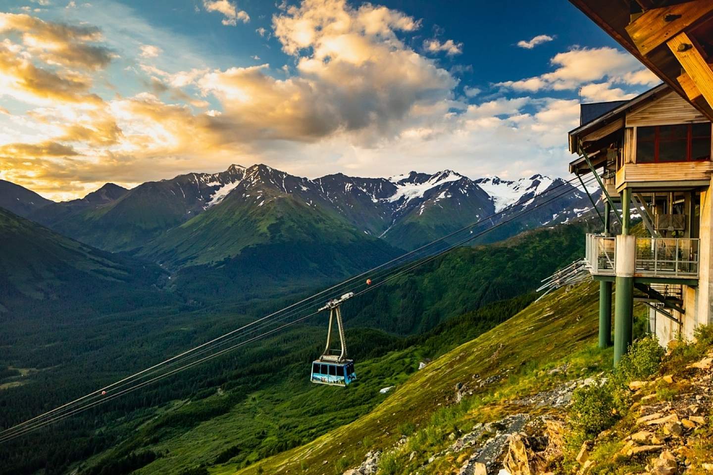 Your dining experience begins with a stunning tram ride up Mount Alyeska