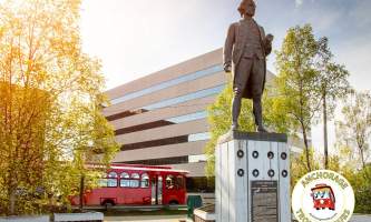 2019 Anchorage Trolley at Captain Cook Statue copy2019