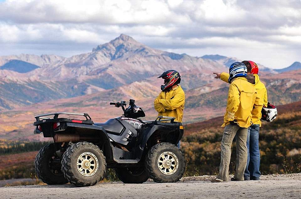 An ATV tour is a great way to take in the breathtaking mountain scenery of the Healy / Denali area.