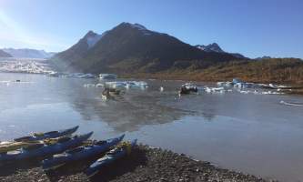 Glacier blue kayak Fall 2016 ATWS DOA ICE Launch2019