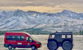 Denali Fat Truck Tours Winter Van and Sherp on Ice Joel Miner