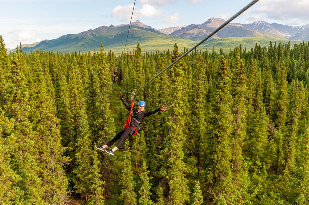 Denali Park Zipline Adventure | Mountain and Tundra Views | ALASKA.ORG