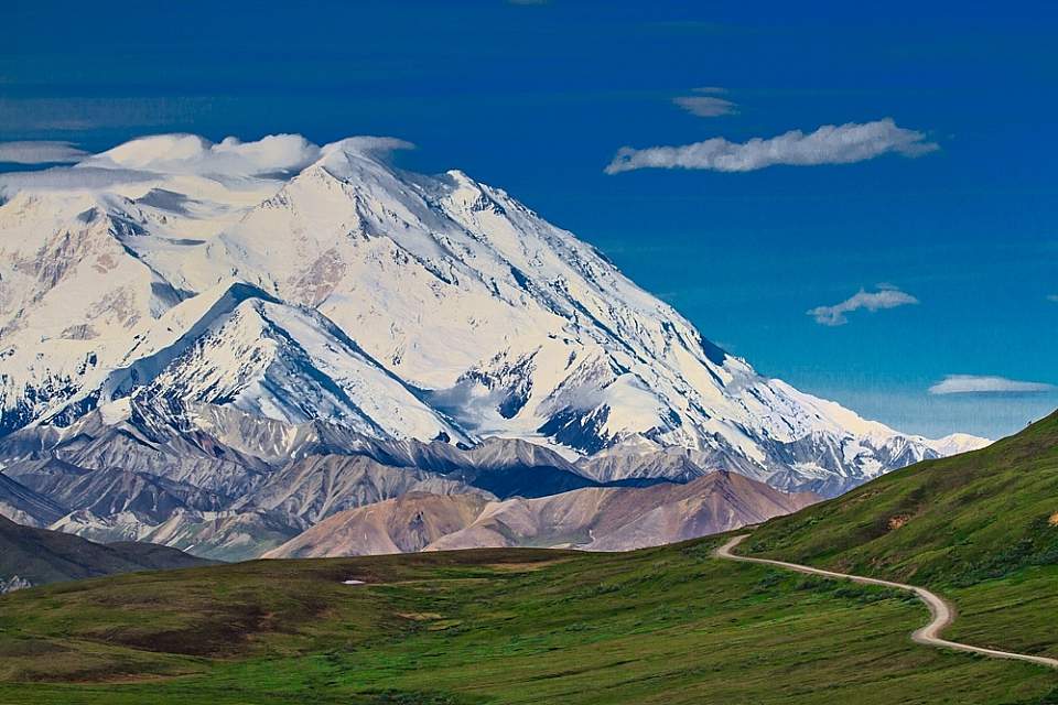 With the right weather, you might catch a glimpse of the majestic Mt. Denali, also known as Mt. McKinley, the tallest mountain in North America.