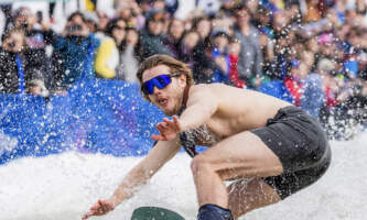 Hilltop Ski Area Pond Skim Robert De Berry