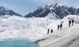 St elias alpine guides Hiking on an Alaskan Glacier