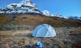 Wrangells Basecamp Skolai basecamp tent