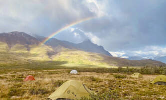 Wrangells Basecamp Skolai Pass Basecamp Rainbow 3