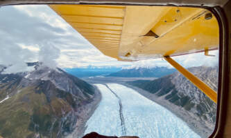 Wrangells Traverse skolai pass flight 1