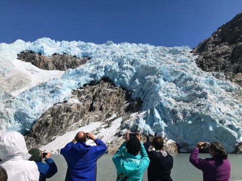 Your captain takes the boat as close to any glacier as safely possible for the best view