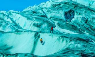 Exit glacier guides ice climbing