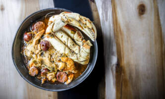 Meandering Goat Dinner Cruise crab dish Meredith