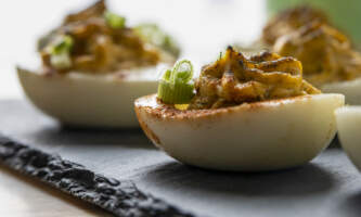 Meandering Goat Dinner Cruise detailed deviled egg 2 Meredith