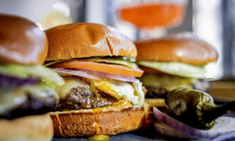 Meandering Goat Dinner Cruise hamburger Meredith