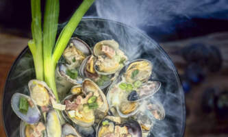 Meandering Goat Dinner Cruise steaming clams Meredith