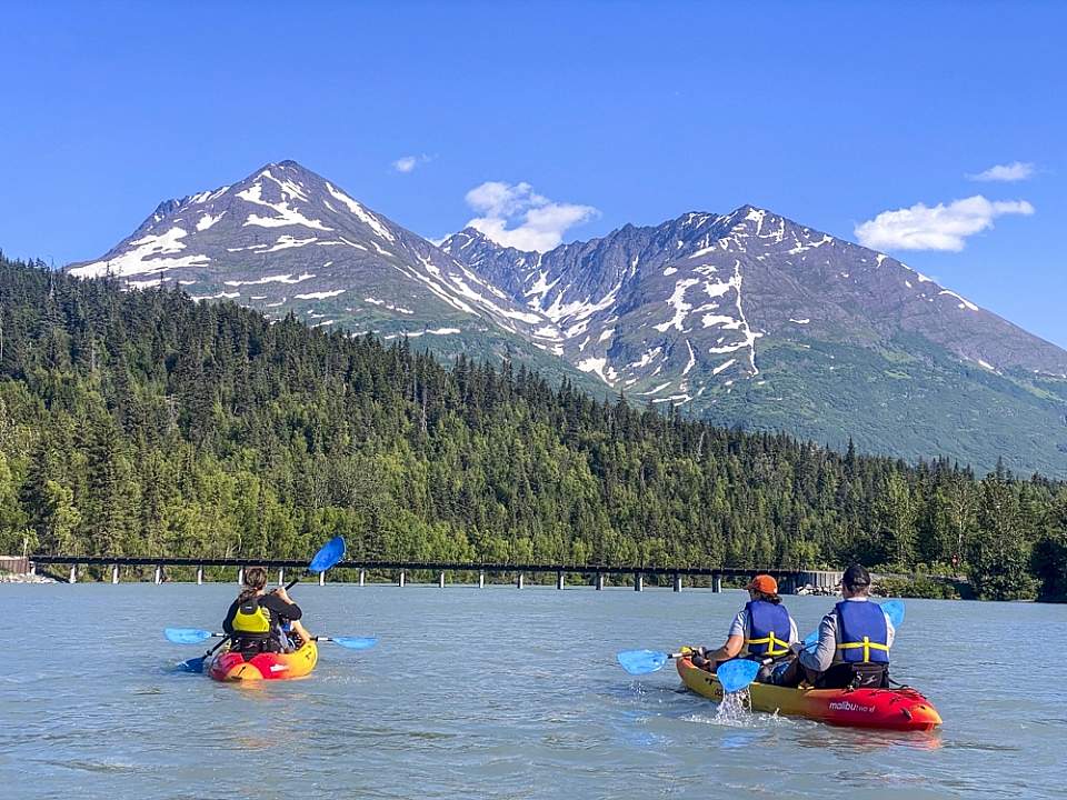 Surrounded yourself in the beauty of the Chugach Mountains