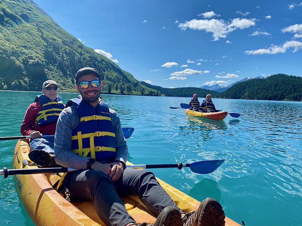 Surrounded yourself in the beauty of the Chugach Mountains