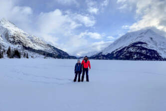 Moose pass adventures Winter Hike and Snowshoe on Frozen Grant Lake near Moose Pass Alaska JD Boyle
