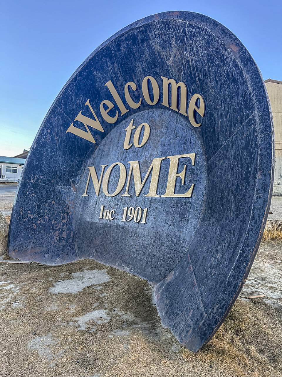 Welcome to Nome sign
