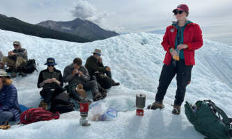 Lunch time on the Root Glacier