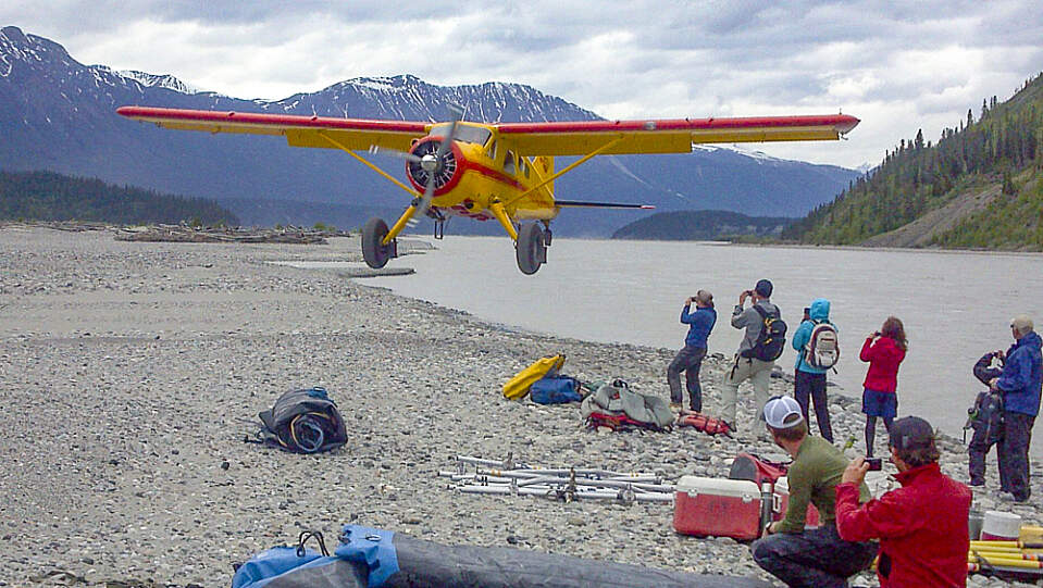 Raft down two Alaskan rivers and fly back to McCarthy!