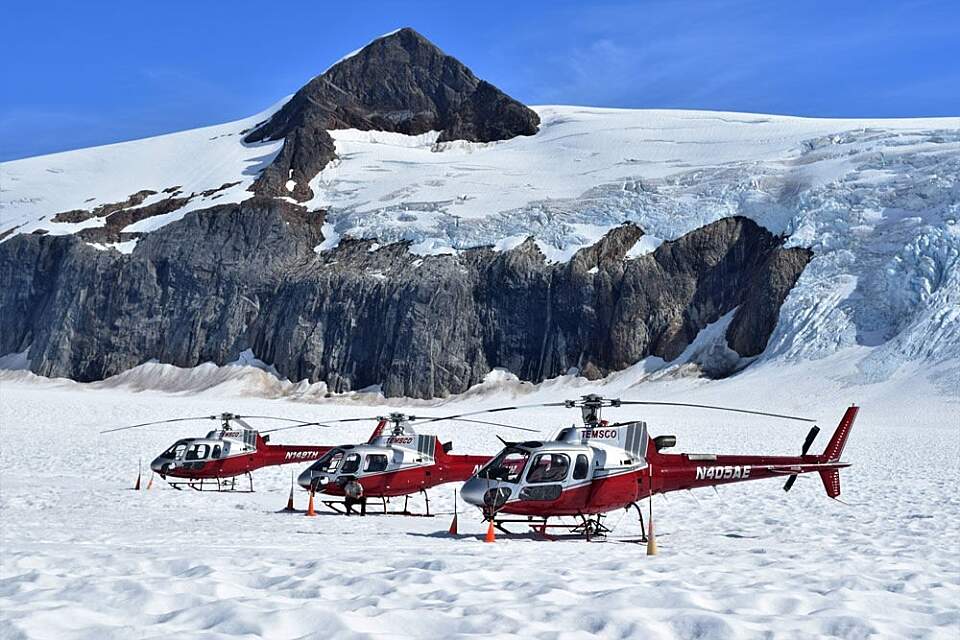 Take a flightseeing tour with glacial landing. Photo by TEMSCO