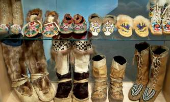 UAF Museum of the North uamn exhibit moccassins2019
