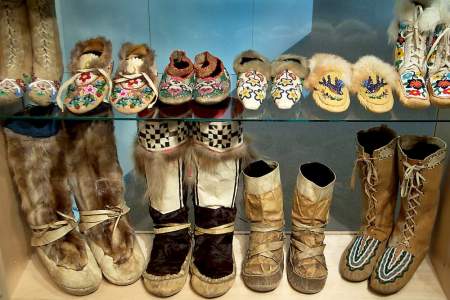 UAF Museum of the North uamn exhibit moccassins2019