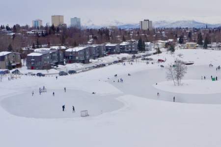 Ice Skating at Westchester Lagoon & Other Anchorage Lakes