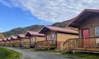 Alaska Glacier Lodge Cabin Row Fall 2023 Dawn Campbell