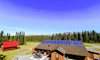 Avens Alaska Solar panels on historic lodge