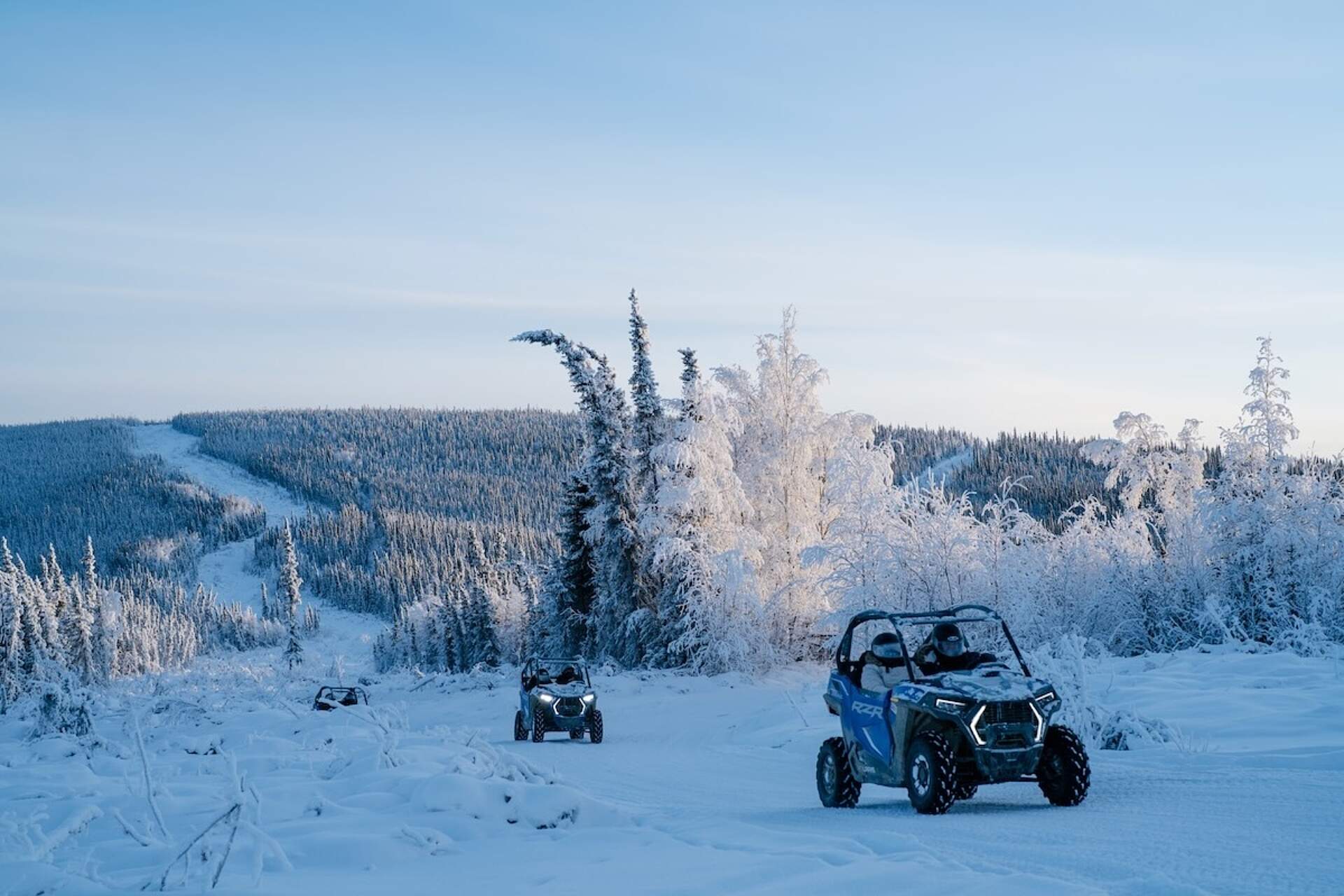 Winter UTV tours at Borealis Basecamp