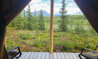Camp Mc Carthy view from t3 river camp camp mccarthy Denise Jantz